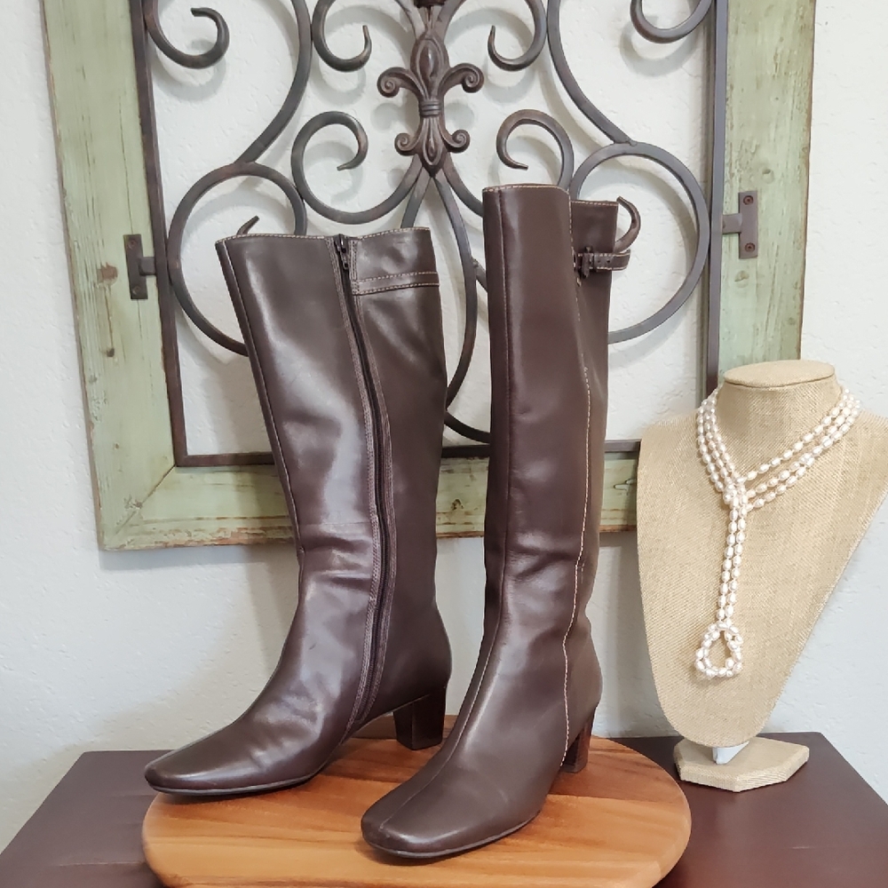 Ecco Bremen Womens Chocolate brown Tall Knee high boots size 39 eu size 8.5 US